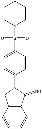 2-[4-(PIPERIDIN-1-YLSULFONYL)PHENYL]ISOINDOLIN-1-IMINE 结构式