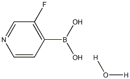 3-FLUORO-4-PYRIDINEBORONIC ACID HYDRATE 98% 结构式