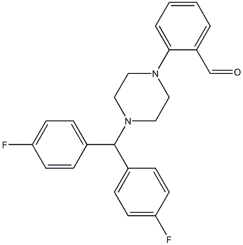 2-{4-[BIS(4-FLUOROPHENYL)METHYL]PIPERAZIN-1-YL}BENZALDEHYDE, 95+% 结构式