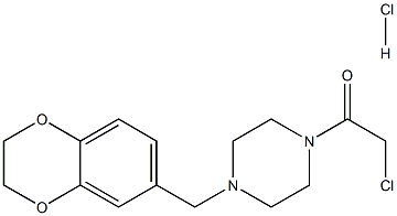 1-(CHLOROACETYL)-4-(2,3-DIHYDRO-1,4-BENZODIOXIN-6-YLMETHYL)PIPERAZINE HYDROCHLORIDE 结构式
