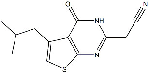 (5-ISOBUTYL-4-OXO-3,4-DIHYDROTHIENO[2,3-D]PYRIMIDIN-2-YL)ACETONITRILE 结构式