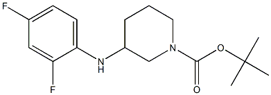 1-Boc-3-(2,4-difluorophenylamino)-piperidine 结构式