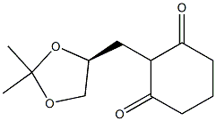 (S)-2-((2,2-DIMETHYL-1,3-DIOXOLAN-4-YL)METHYL)CYCLOHEXANE-1,3-DIONE 结构式