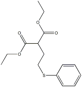 2-(2-PHENYLTHIOETHYL)MALONIC ACID DIETHYL ESTER 结构式