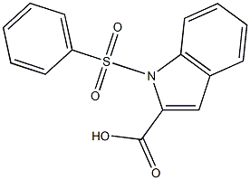 1-PHENYLSULFONYLINDOLE-2-CARBOXYLIC ACID 结构式