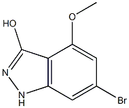 6-BROMO-4-METHOXY-3-HYDROXYINDAZOLE 结构式