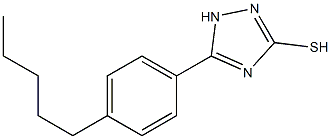 5-(4-N-PENTYLPHENYL)-1,2,4-TRIAZOLE-3-THIOL 结构式