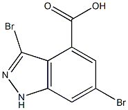 3,6-DIBROMOINDAZOLE-4-CARBOXYLIC ACID 结构式