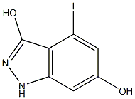 3,6-DIHYDROXY-4-IODOINDAZOLE 结构式