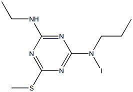 2-ETHYLAMINO-4-IODOPROPYLAMINO-6-METHYLTHIO-1,3,5-TRIAZINE 结构式