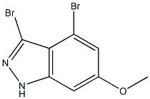 3,4-DIBROMO-6-METHOXYINDAZOLE 结构式