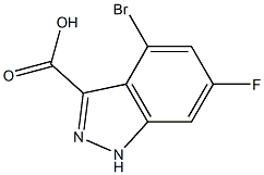 4-BROMO-6-FLUORO-INDAZOLE-3-CARBOXYLIC ACID 结构式