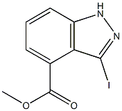 3-IODOINDAZOLE-4-CARBOXYLIC ACID METHYL ESTER 结构式