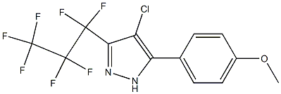 4-CHLORO-5-(4-METHOXYPHENYL)-3-(PERFLUOROPROPYL)PYRAZOLE 结构式