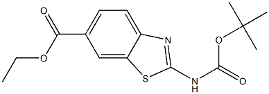 2-Boc-amino-benzothiazole-6-carboxylic acid ethyl ester 结构式