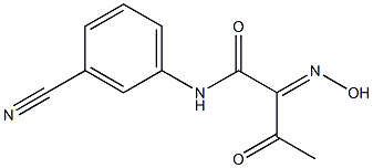 N-(3-CYANO-PHENYL)-2-HYDROXYIMINO-3-OXO-BUTYRAMIDE 结构式