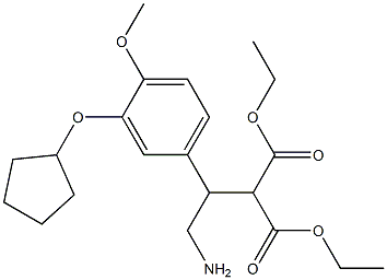 Diethyl [2-Amino-1-(3-(Cyclopentyloxy)-4-Methoxyphenyl)Ethyl]Malonate 结构式