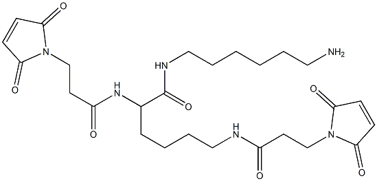 N,N-(6-(6-aminohexylamino)-6-oxohexane-1,5-diyl)bis(3-maleinimido-propanamide) 结构式