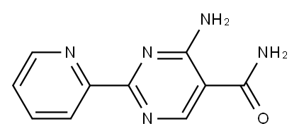 2-(3-吡啶基)-4-氨基嘧啶-5-甲酰胺 结构式