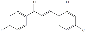 (E)-3-(2,4-dichlorophenyl)-1-(4-fluorophenyl)prop-2-en-1-one 结构式