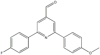 2-(4-fluorophenyl)-6-(4-methoxyphenyl)pyridine-4-carbaldehyde 结构式