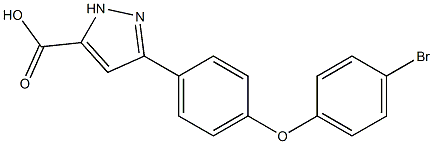 3-(4-(4-bromophenoxy)phenyl)-1H-pyrazole-5-carboxylic acid 结构式