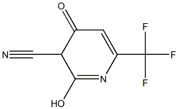 6-(trifluoromethyl)-3,4-dihydro-2-hydroxy-4-oxopyridine-3-carbonitrile 结构式