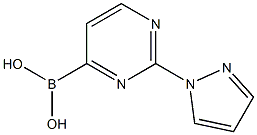 2-(1H-PYRAZOL-1-YL)PYRIMIDINE-4-BORONIC ACID 结构式