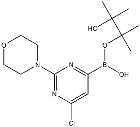 2-MORPHOLINO-6-CHLOROPYRIMIDINE-4-BORONIC ACID PINACOL ESTER 结构式