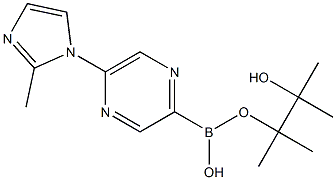5-(2-METHYLIMIDAZOL-1-YL)PYRAZINE-2-BORONIC ACID PINACOL ESTER 结构式