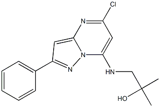 1-(5-CHLORO-2-PHENYL-PYRAZOLO[1,5-A]PYRIMIDIN-7-YLAMINO)-2-METHYL-PROPAN-2-OL 结构式