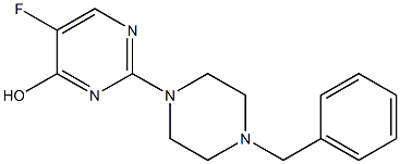 2-(4-BENZYLPIPERAZIN-1-YL)-5-FLUOROPYRIMIDIN-4-OL 结构式