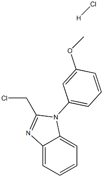 2-(CHLOROMETHYL)-1-(3-METHOXYPHENYL)-1H-BENZIMIDAZOLE HYDROCHLORIDE 结构式