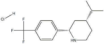 CIS-4-ISOPROPYL-2-[4-(TRIFLUOROMETHYL)PHENYL]PIPERIDINE HYDROCHLORIDE 结构式