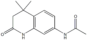 N-(4,4-DIMETHYL-2-OXO-1,2,3,4-TETRAHYDRO-QUINOLIN-7-YL)-ACETAMIDE 结构式