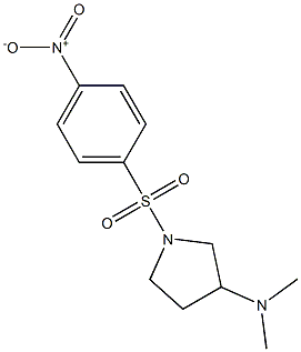 N,N-DIMETHYL-1-[(4-NITROPHENYL)SULFONYL]PYRROLIDIN-3-AMINE 结构式