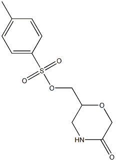 TOLUENE-4-SULFONIC ACID 5-OXO-MORPHOLIN-2-YLMETHYL ESTER 结构式