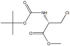 Methyl N-Boc-3-chloro-D-alaninate 结构式
