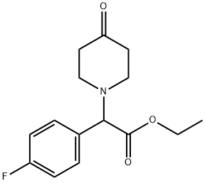 ETHYL (4-FLUOROPHENYL)-(4-OXO-PIPERIDIN-1-YL)ACETATE 结构式
