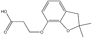 3-[(2,2-dimethyl-2,3-dihydro-1-benzofuran-7-yl)oxy]propanoic acid 结构式
