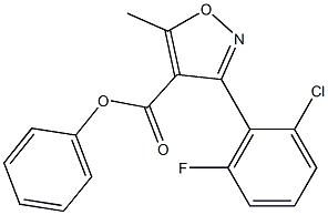 phenyl 3-(2-chloro-6-fluorophenyl)-5-methylisoxazole-4-carboxylate 结构式