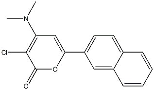 3-chloro-4-(dimethylamino)-6-(2-naphthyl)-2H-pyran-2-one 结构式