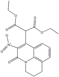 diethyl 2-(6-nitro-5-oxo-2,3-dihydro-1H,5H-pyrido[3,2,1-ij]quinolin-7-yl)malonate 结构式