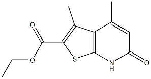 ethyl 3,4-dimethyl-6-oxo-6,7-dihydrothieno[2,3-b]pyridine-2-carboxylate 结构式