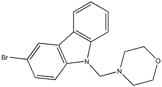 4-[(3-bromo-9H-9-carbazolyl)methyl]morpholine 结构式