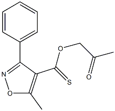 2-oxopropyl 5-methyl-3-phenylisoxazole-4-carbothioate 结构式