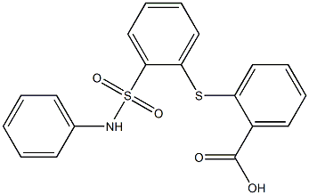 2-{[2-(anilinosulfonyl)phenyl]thio}benzoic acid 结构式