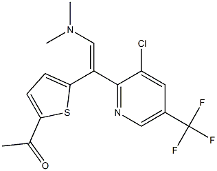 1-{5-[1-[3-chloro-5-(trifluoromethyl)-2-pyridinyl]-2-(dimethylamino)vinyl]-2-thienyl}-1-ethanone 结构式