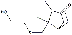 7-{[(2-hydroxyethyl)thio]methyl}-1,7-dimethylbicyclo[2.2.1]heptan-2-one 结构式