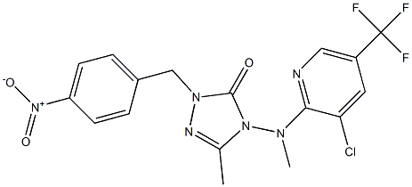 4-[[3-chloro-5-(trifluoromethyl)-2-pyridinyl](methyl)amino]-5-methyl-2-(4-nitrobenzyl)-2,4-dihydro-3H-1,2,4-triazol-3-one 结构式